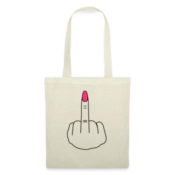 Mittelfinger Woman - Stoffbeutel - Natur - Vorne