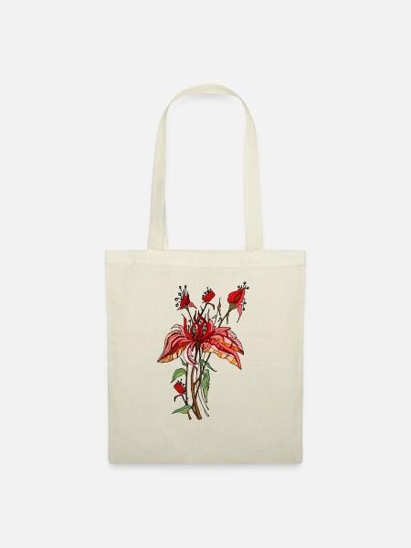 Blumen - Stoffbeutel - Natur