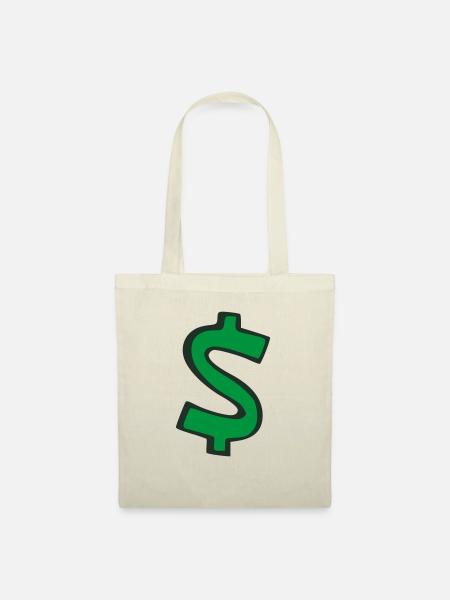 Dollar, $ - Stoffbeutel - Natur