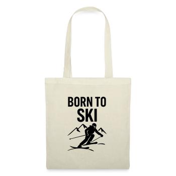 Cadeau Born To Ski pour les skieurs - Sac en tissu - nature - Devant