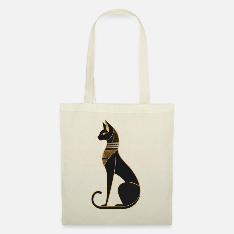 Ägyptische Katze - Stoffbeutel - Natur