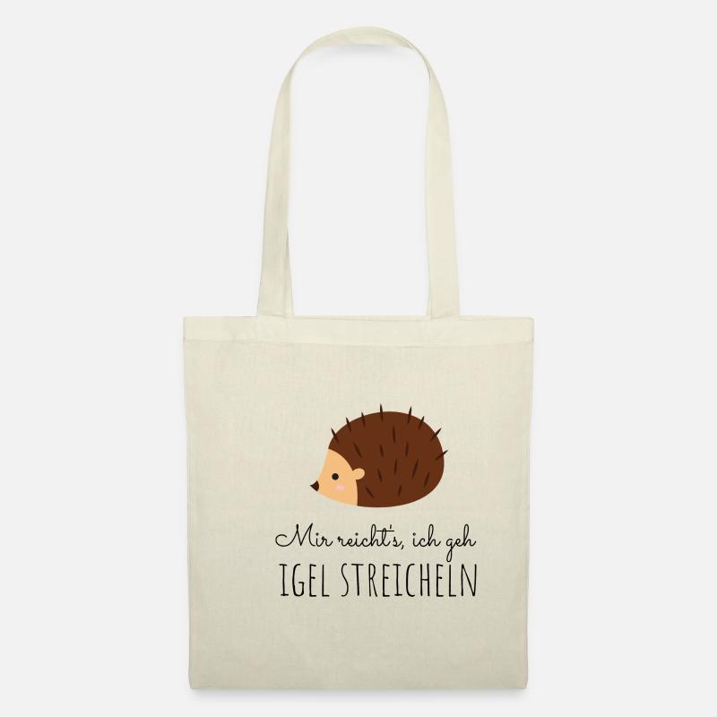 Igel streicheln - Stoffbeutel - Natur