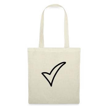 Crochet Emoji Esquisse Dessin Noir - Sac en tissu - nature - Devant
