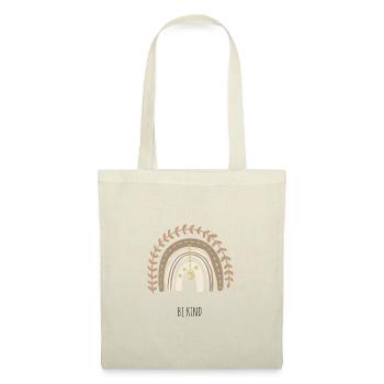 Regenbogen boho vintage - Stoffbeutel - Natur - Vorne