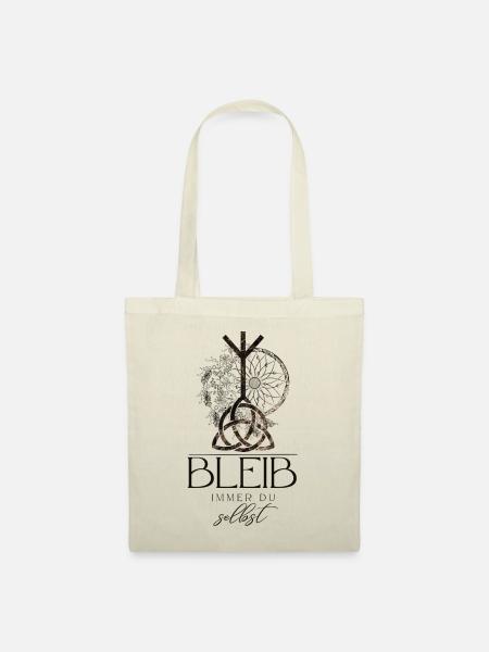 HIPPIE Mandala mit KELTISCHEM KNOTEN Triquetta - Stoffbeutel - Natur