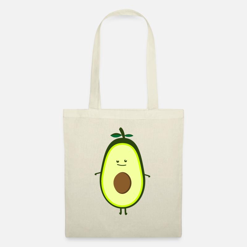 Niedliche Avocado - Stoffbeutel - Natur