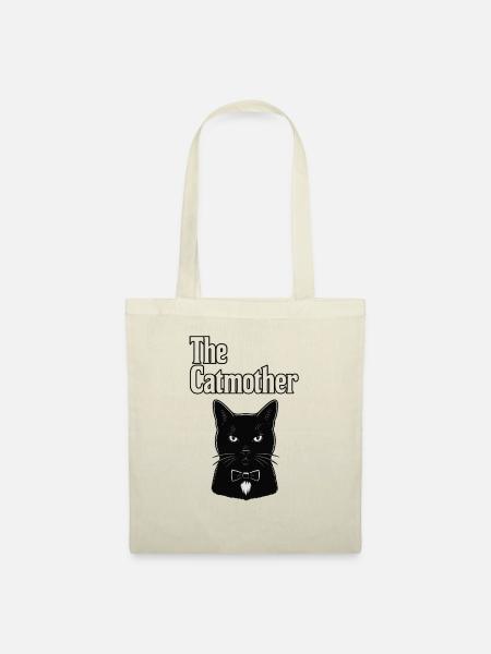 The Catmother Katze Mutter Mom Mama Frau - Stoffbeutel - Natur