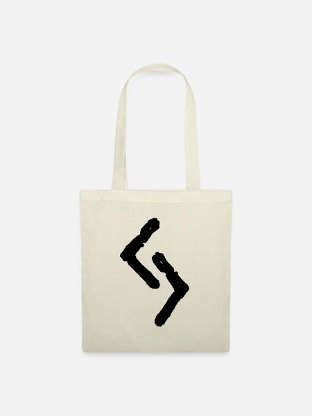 Elder Futhark Rune Jera - Buchstabe J - Stoffbeutel - Natur