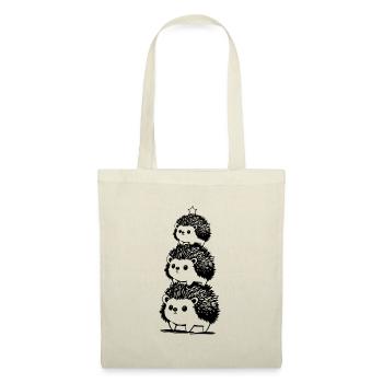 Hedgehog Christmas tree with star - Tote Bag - nature - Front