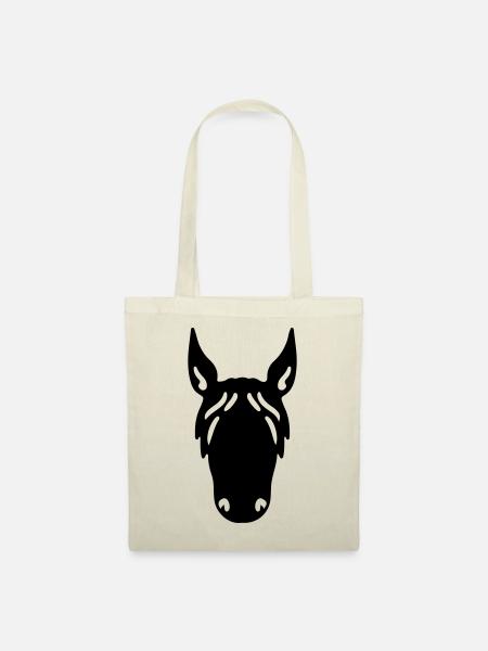 Cheval Cheval Tête Cavalier Sport équestre - Sac en tissu - nature