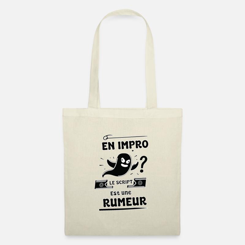 En impro le script est une rumeur - Sac en tissu - nature