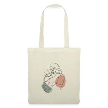 Mère avec enfant bébé - Sac en tissu - nature - Devant