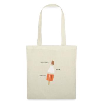 Glace de fusée | Glace, fusée, images amusantes - Sac en tissu - nature - Devant