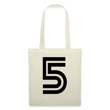 Numéro 5 t-shirt - Sac en tissu - nature - Devant