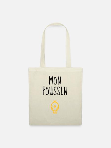 Mon Poussin - Bébé - Naissance - Amour - Famille - Sac en tissu - nature