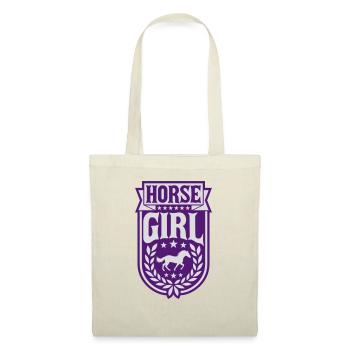 Citation de fille de cheval disant - Sac en tissu - nature - Devant
