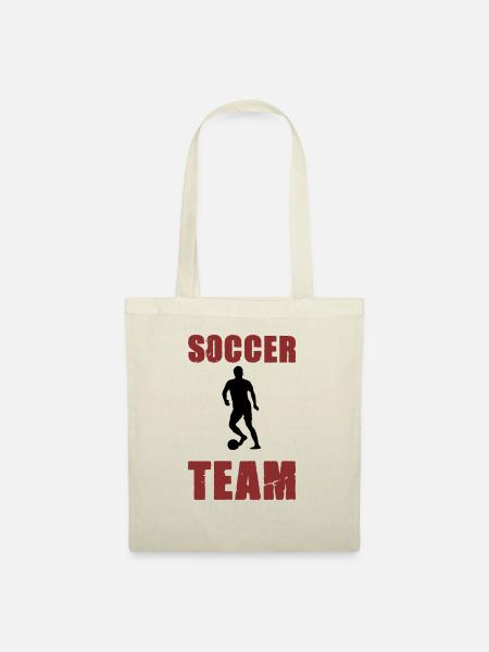soccer player team - Stoffbeutel - Natur