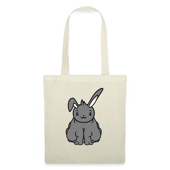 Gros Lapin Assis En Surpoids Gros Affamé Drôle - Sac en tissu - nature - Devant