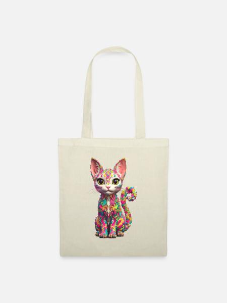 Cooles Katzen Design - Stoffbeutel - Natur