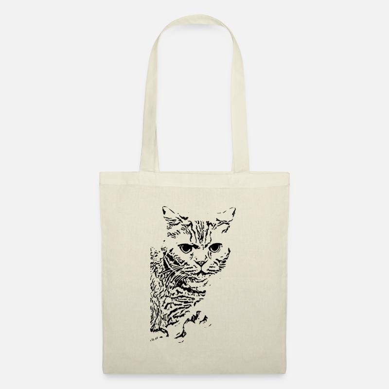 britisch Kurzhaar Katze Katze schwarz Katzen - Stoffbeutel - Natur