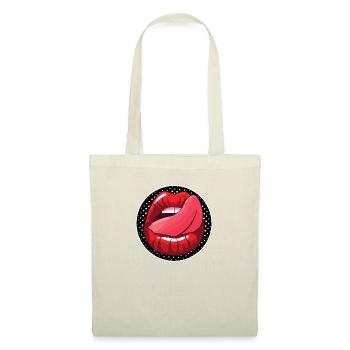 TONGUE ON LIPS IN THE MOUTH SEXY HUMOR - Tote Bag - nature - Front
