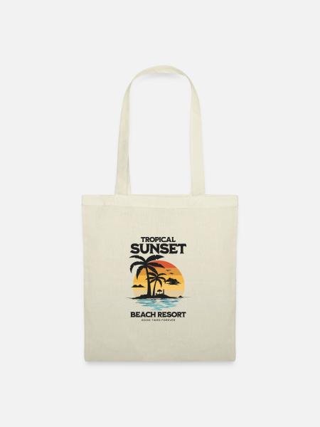 Tropical Sunset Beach Resort - Stoffbeutel - Natur
