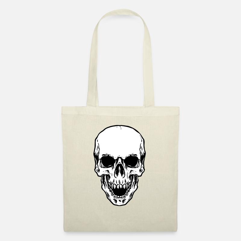 Skull Head - Stoffbeutel - Natur