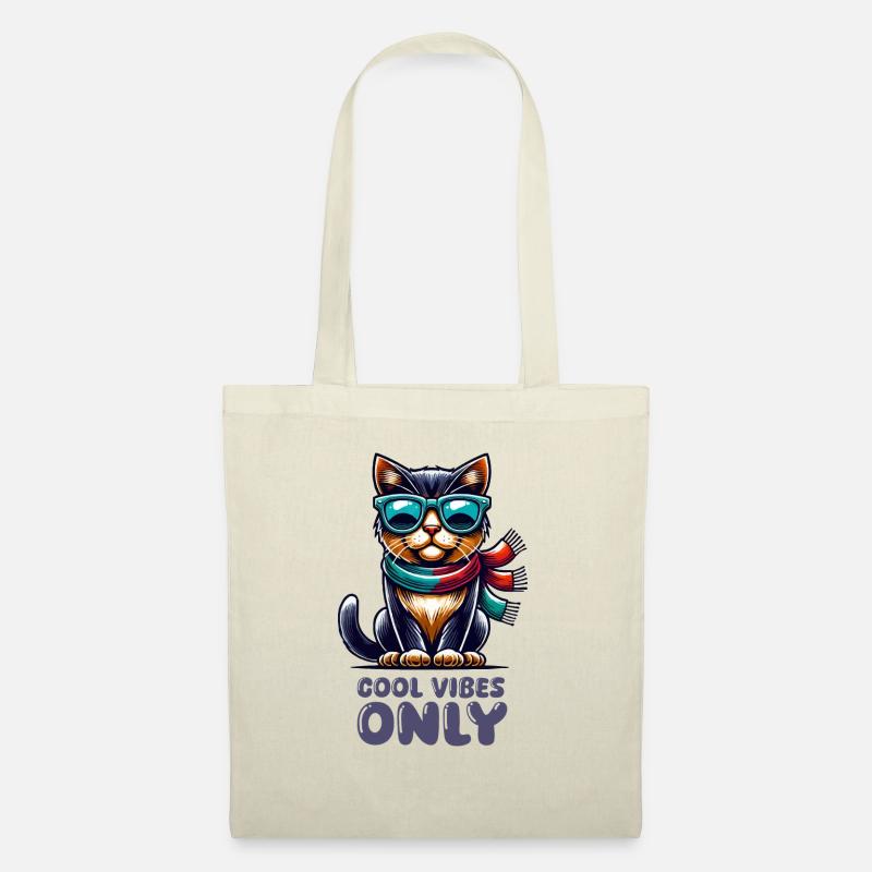 katze sonnenbrille comic cool - Stoffbeutel - Natur