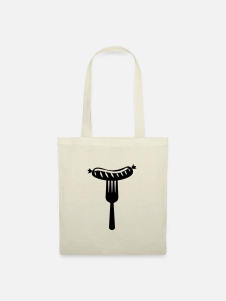 Bratwurst Fleisch icon - Stoffbeutel - Natur