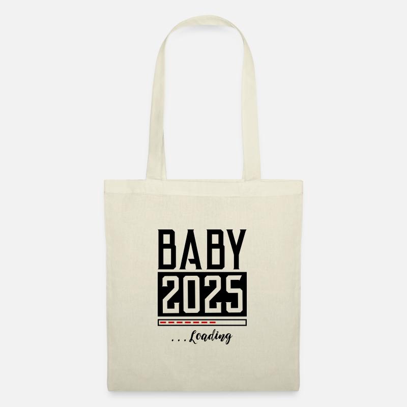Baby 2025 Loading Spruch - Stoffbeutel - Natur
