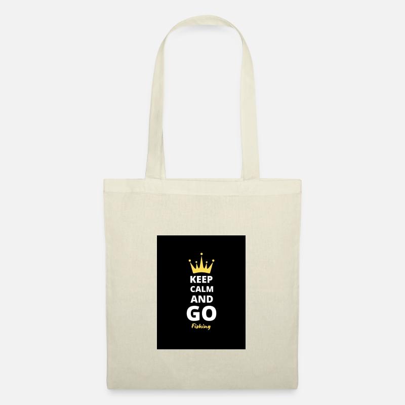 Keep Calm And Go Fish T-Shirt - Stoffbeutel - Natur