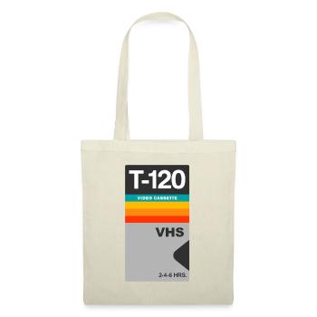 VHS Video Kassette Retro Vintage - Stoffbeutel - Natur - Vorne