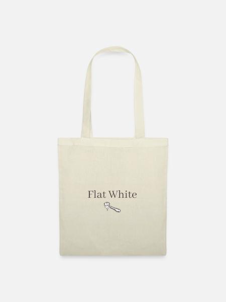 Flat White Kaffee - Stoffbeutel - Natur