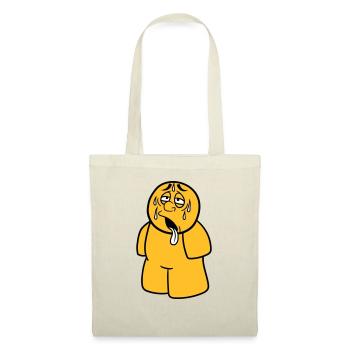 dessin animé dessin animé homme épuisé soleil pluie tr - Sac en tissu - nature - Devant