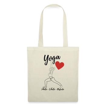 Série de yoga Inhale Exhale Enjoy - Sac en tissu - nature - Devant