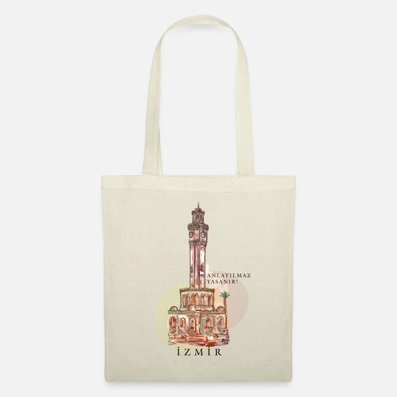 "izmir Saat kulesi" Clocktower #turkishdesign - Stoffbeutel - Natur