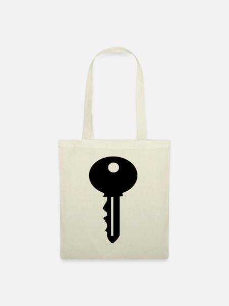 Key - Schlüssel - Clé - Stoffbeutel - Natur