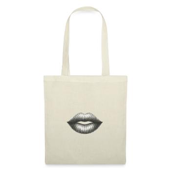 Lippen - Stoffbeutel - Natur - Vorne