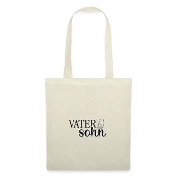 Papa Papi Vater Tochter Sohn Vatertag Männer Shirt - Stoffbeutel - Natur - Vorne