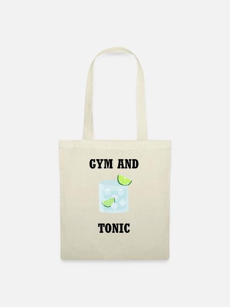 Gym und Tonic - Stoffbeutel - Natur