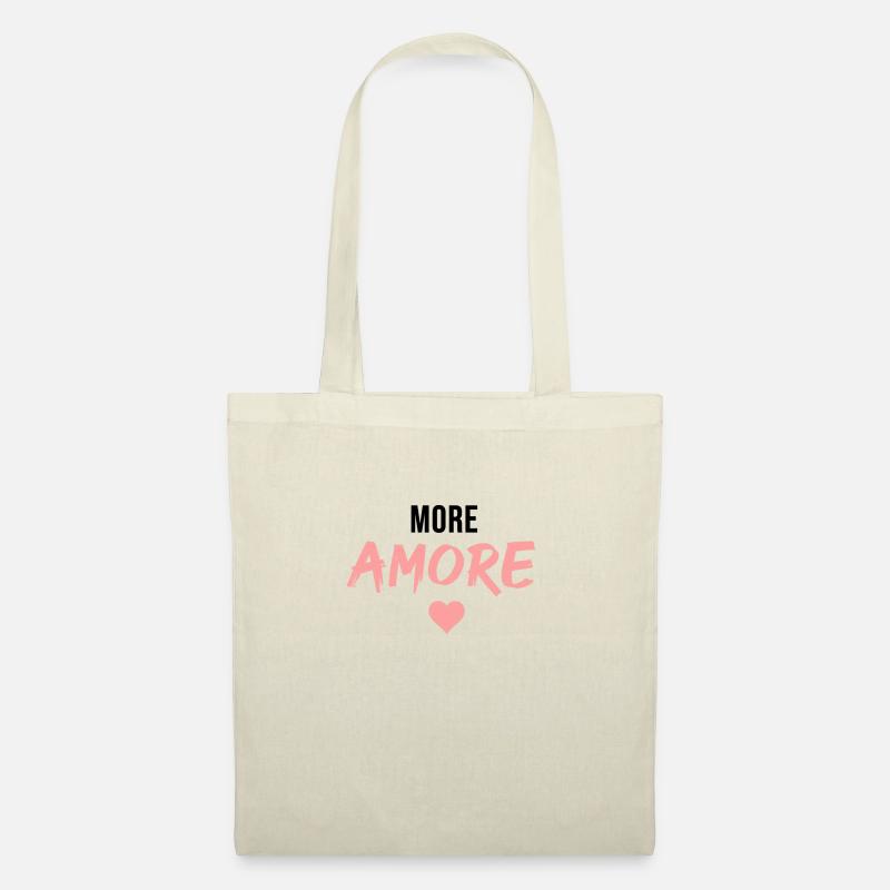 More Amore Herz - Stoffbeutel - Natur