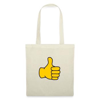 Emoji Daumen hoch Skizze Farbe - Stoffbeutel - Natur - Vorne