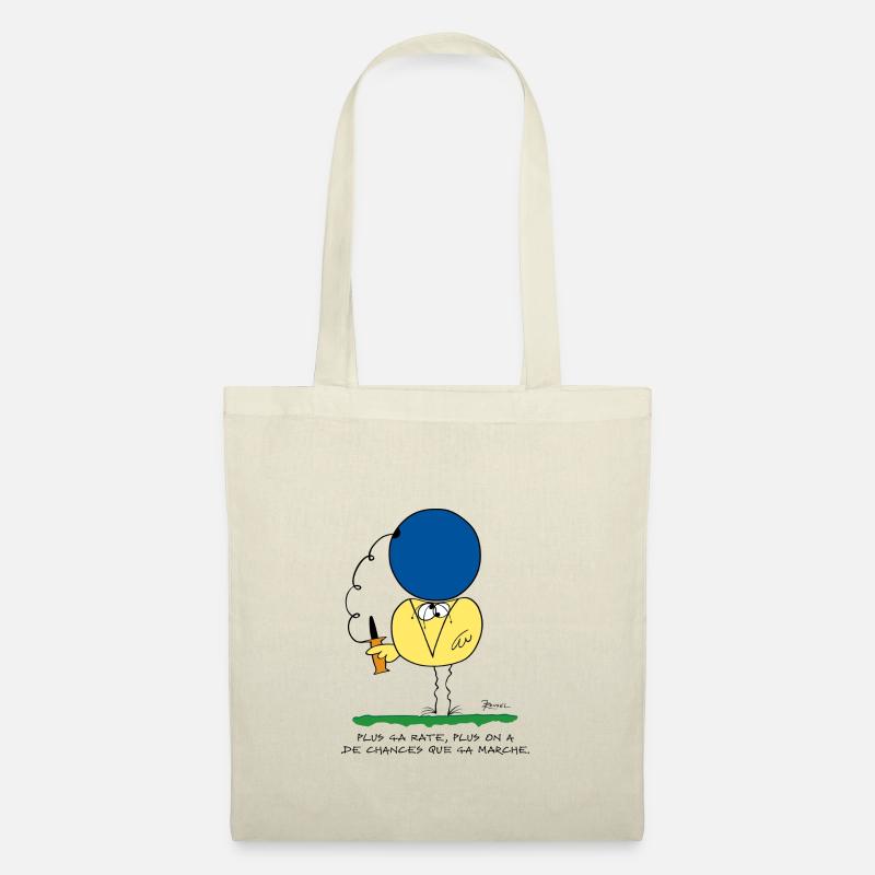 Plus ça rate, plus ça marche - Sac en tissu - nature