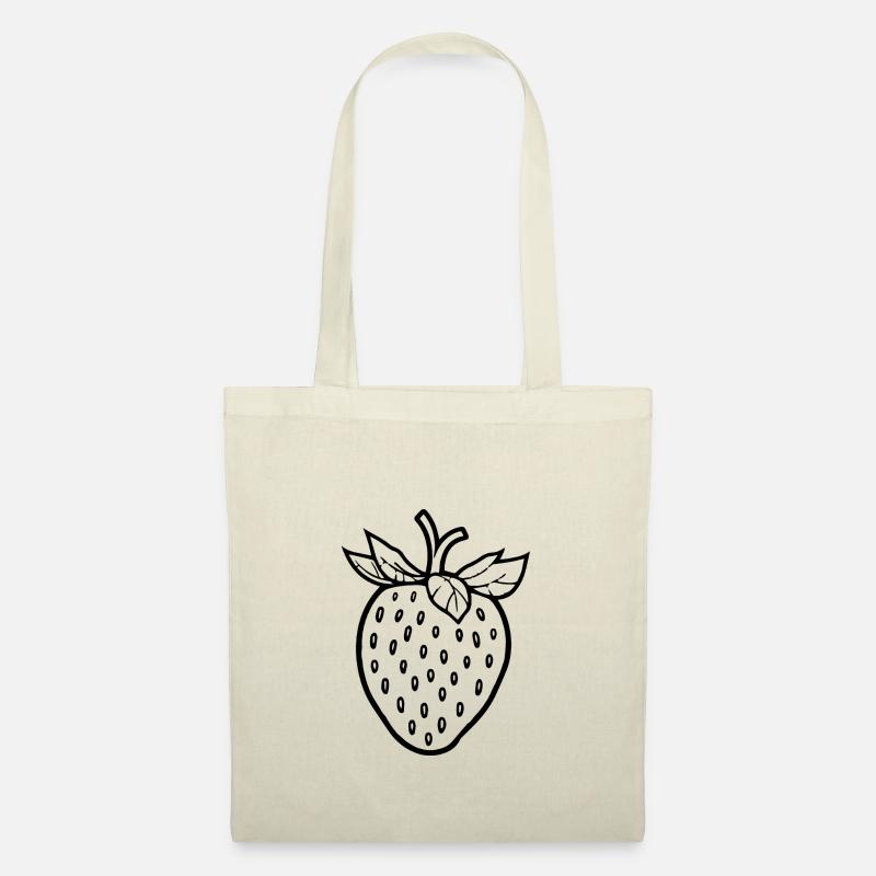 Erdbeere Obst Frucht - Stoffbeutel - Natur