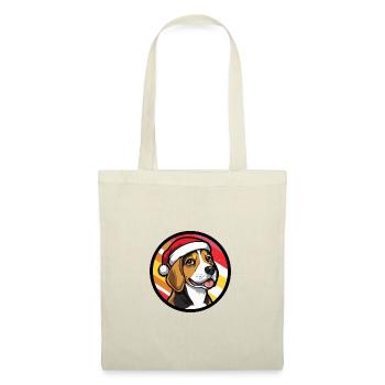 Beagle Chien Noël Noël - Sac en tissu - nature - Devant
