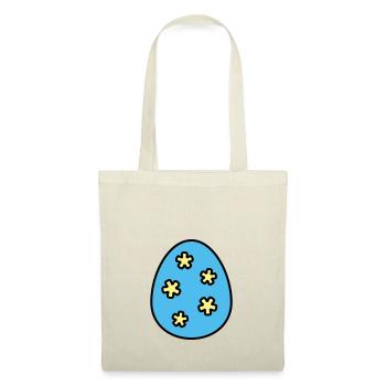 Oeuf de Pâques coloré - Sac en tissu - nature - Devant