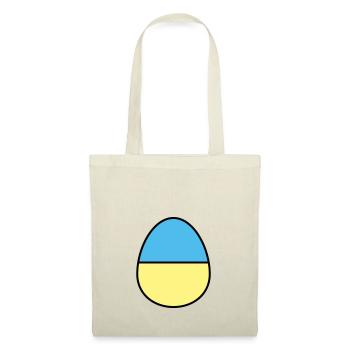 Oeuf de Pâques coloré - Sac en tissu - nature - Devant