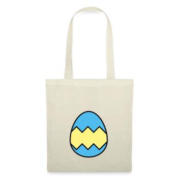 Oeuf de Pâques coloré - Sac en tissu - nature - Devant