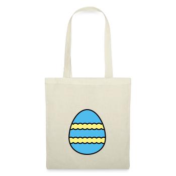 Oeuf de Pâques coloré - Sac en tissu - nature - Devant