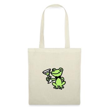 Frog with bow tie and cocktail 3 - Tote Bag - nature - Front